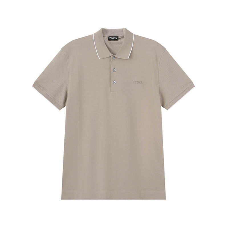 Ermenegildo Zegna Zegna Logo Embroidered Short Sleeved Polo Shirt
