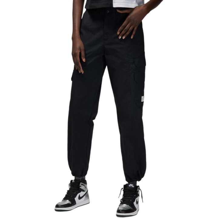Jordan Jordan Knitted Sweatpants Women's Black Moderate Cuffed Pants