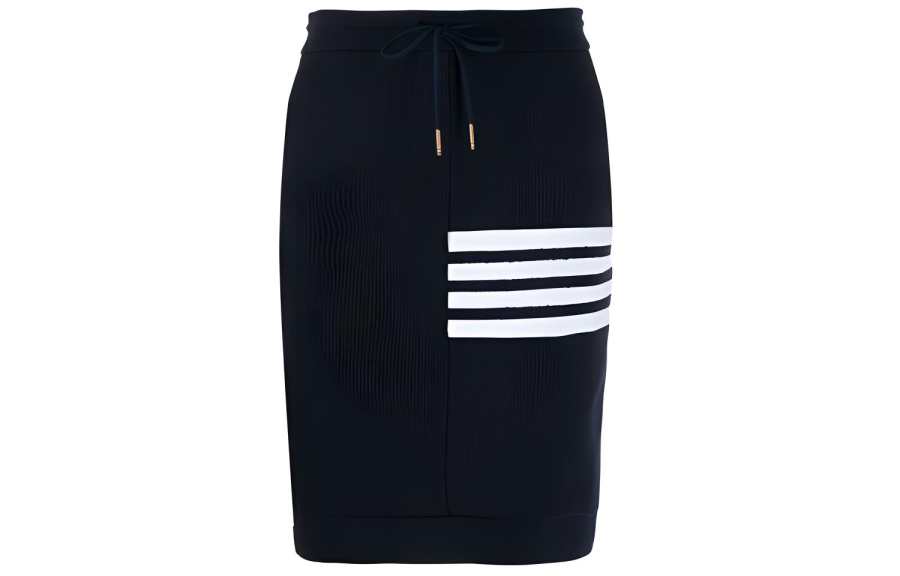 THOM BROWNE Knit Long Skirts Women's Black Mid Length Other