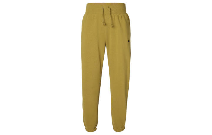Nike Nike Phoenix Fleece Solid Color Lace Up Elastic Cuff Loose Fit Fleece Lined Knitted Sweatpants Women's Bronze