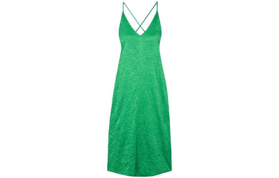 GANNI Slip Dresses Women's Green Moderate