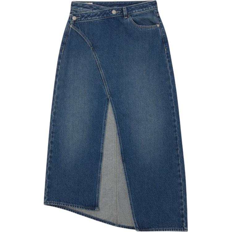 Levis Levis Denim Long Skirt Women's Dark Blue