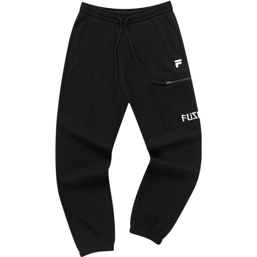 FILA FUSION Basic Minimalist Knitted Sweatpants Women's Black