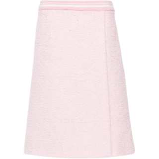 MIU MIU Knitted Fabric A Line Midi Dress Women's Petal Pink
