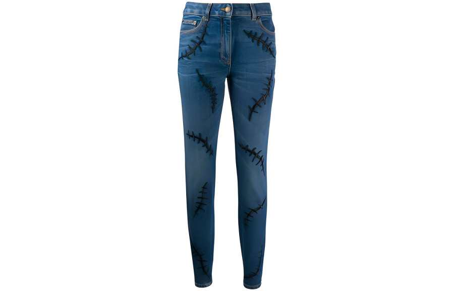 MOSCHINO Jeans Women's Blue Moderate Straight Fit Pants