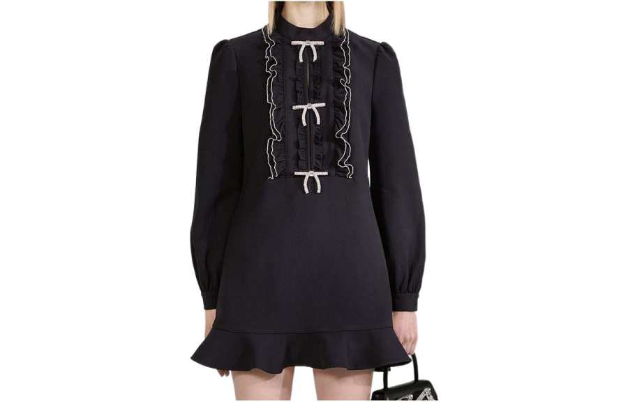 Self-portrait Self portrait Crepe Ruffled Mini Dress