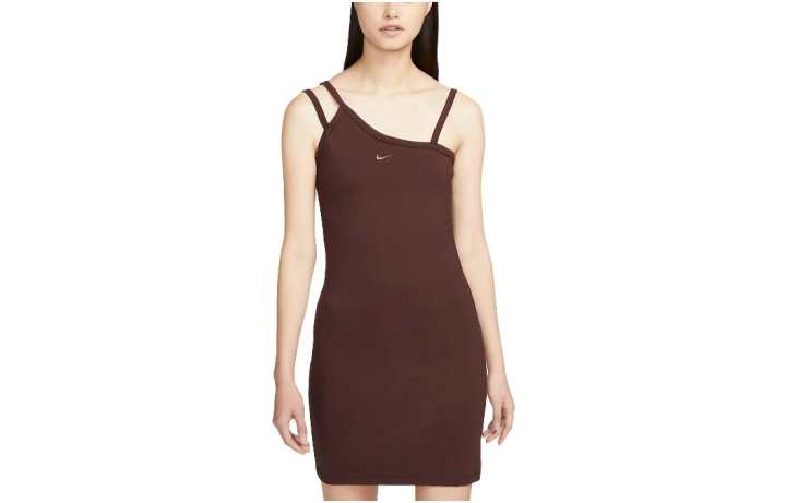 Nike Nike Sleeveless Dresses Women's Chestnut Square Collar Moderate Short