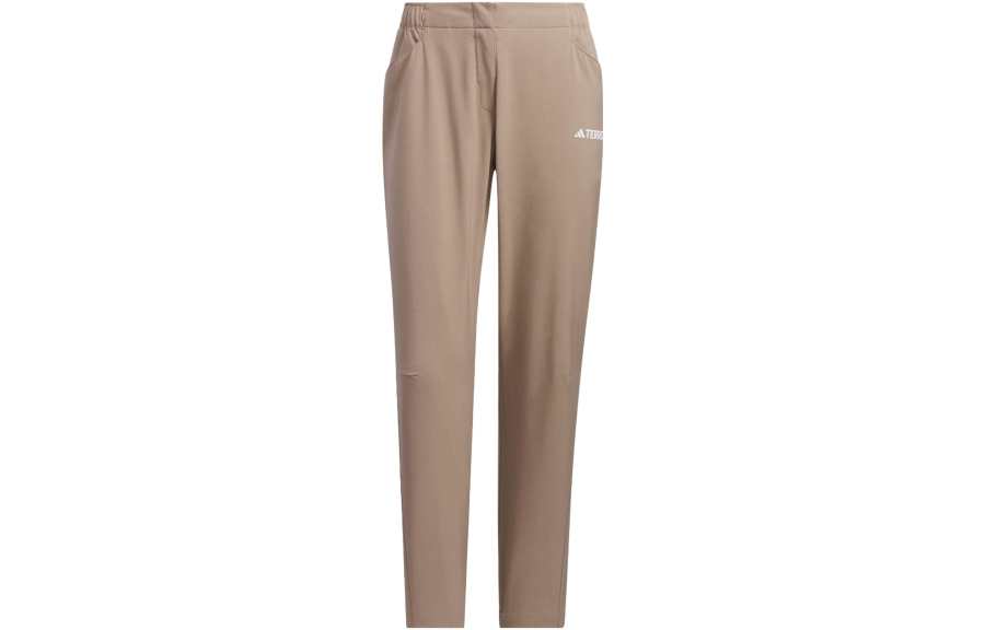 Adidas Adidas Knitted Sweatpants Women's Pink Brown Moderate Straight Fit Pants