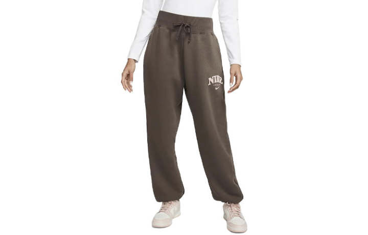 Nike Nike Knitted Sweatpants Women's Olive Brown Moderate Cuffed Pants