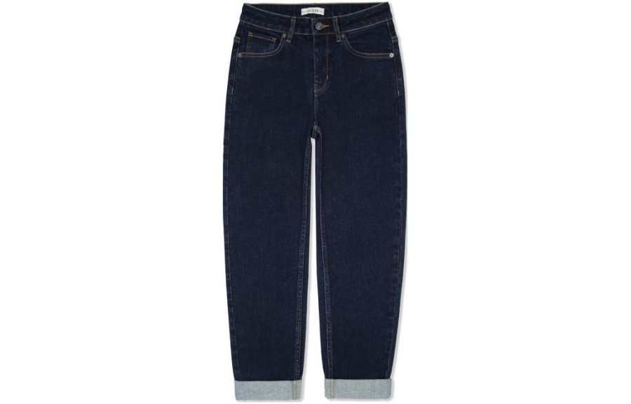 GUESS Jeans Women's Dark Blue Moderate Tapered Pants