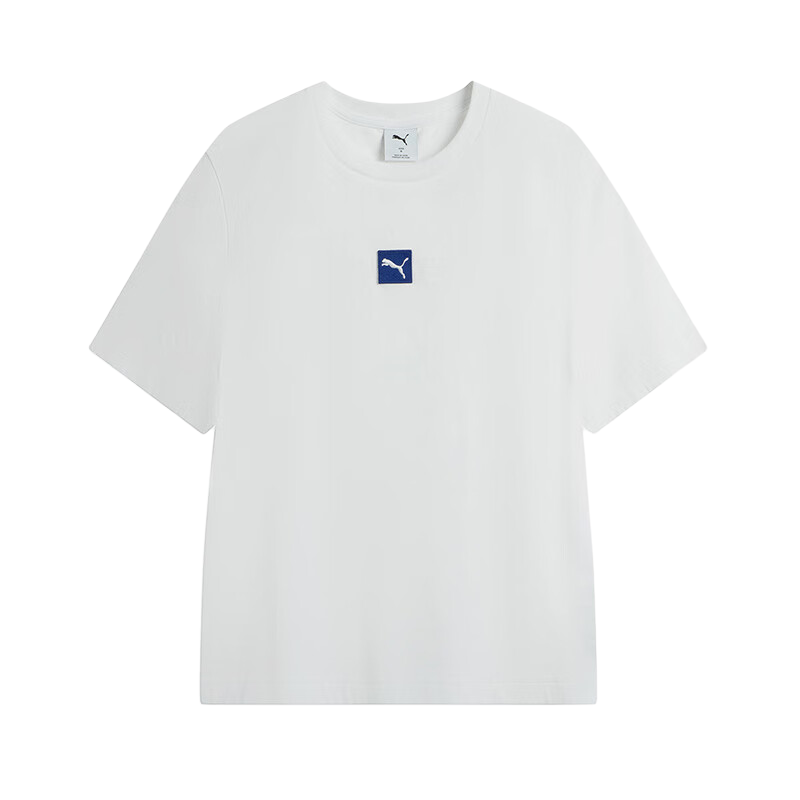 PUMA T Shirts Unisex White Crew Neck Moderate