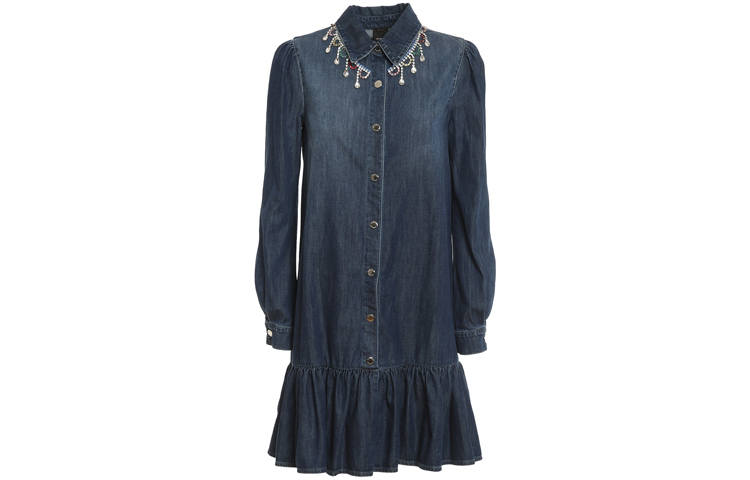 PINKO Long Sleeved Dresses Women's Blue Moderate Short