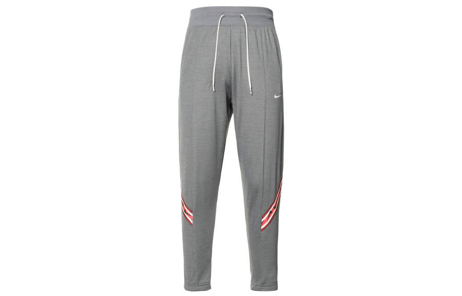 Nike Nike THERMA FIT ONE Color Block Style Cone Cut High Rise Ankle Length Fleece Lined Knitted Sweatpants Women's Gray