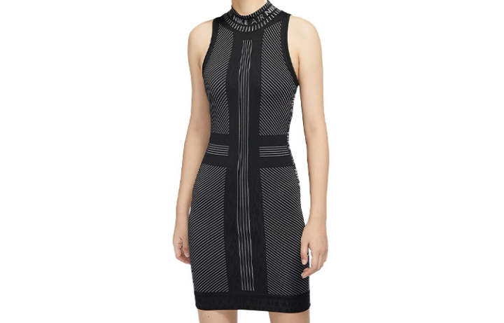 Nike Nike Sleeveless Dresses Women's Black Crew Neck Thin Mid Length