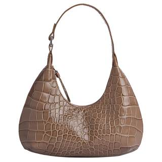 By Far Baby Amber Crocodile Pattern Cow Leather Shoulder Bag Regular Women's Umber