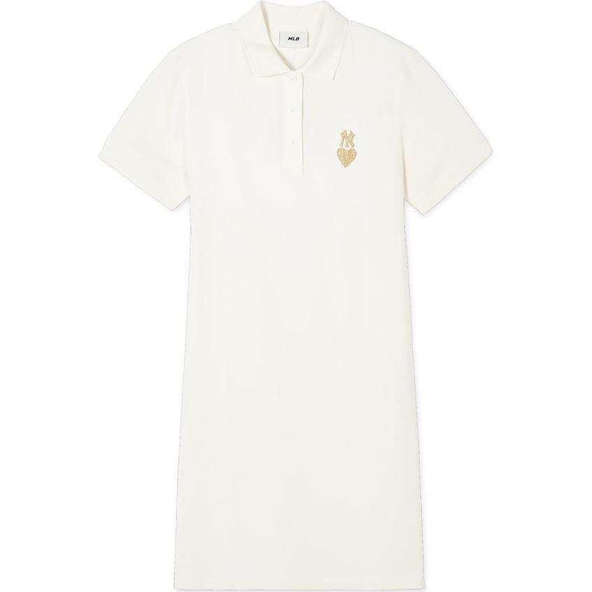 MLB Short Sleeved Dress Women's Cream White