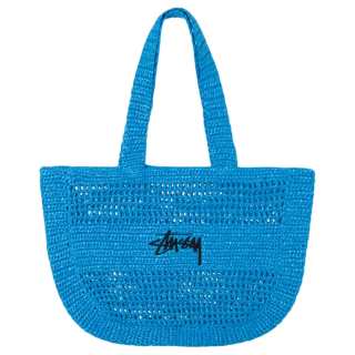 Stussy Polypropylene Tote Bag, Shopping Bag, Shoulder Bag Unisex Blue