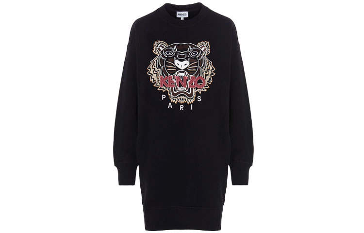 KENZO Long Sleeved Dress Women's Black