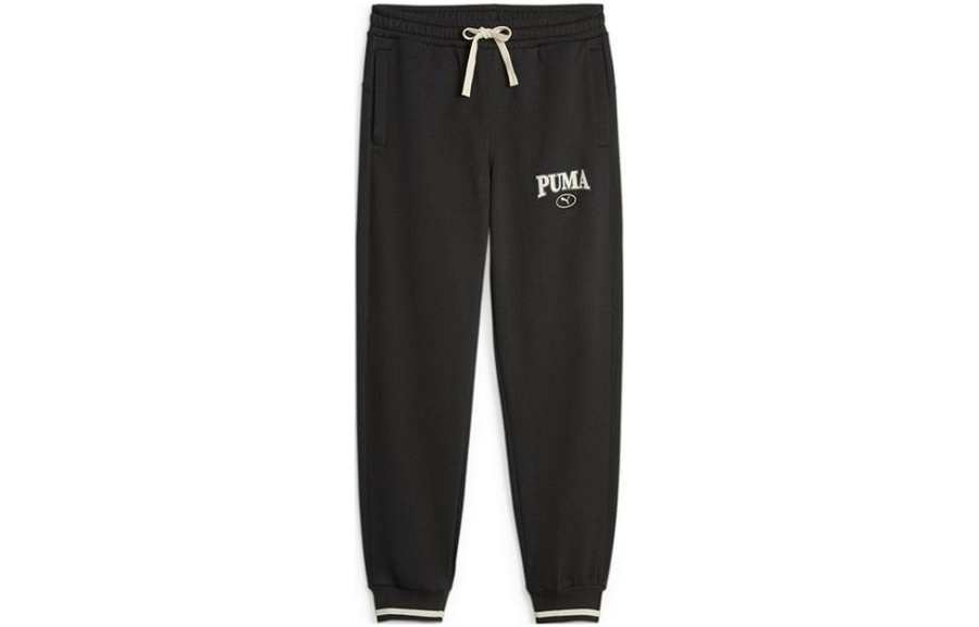 PUMA Knitted Sweatpants Women's Black Moderate Cuffed Pants
