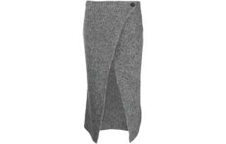 Alanui Knit Long Skirts Women's Gray