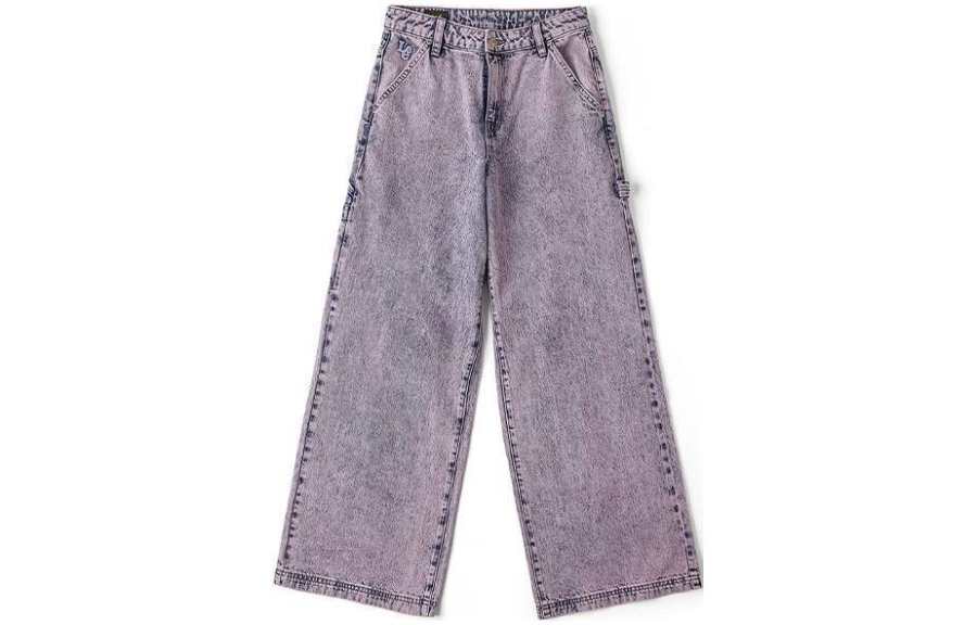 Lee Jeans Women's Pink Purple Moderate Straight Fit Pants