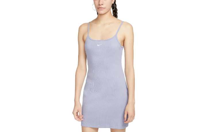 Nike Nike Slip Dresses Women's Light Lavender Square Collar Moderate Mid Length