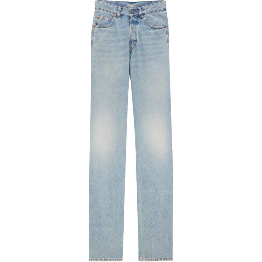 SAINT LAURENT V Waist Long Baggy Jeans