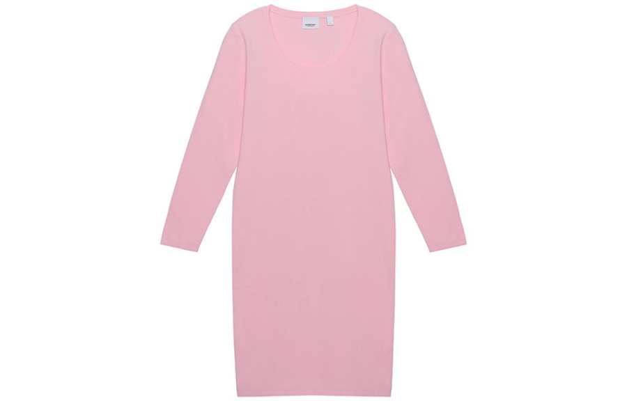 Burberry Long Sleeved Dress Women's Orchid Powder