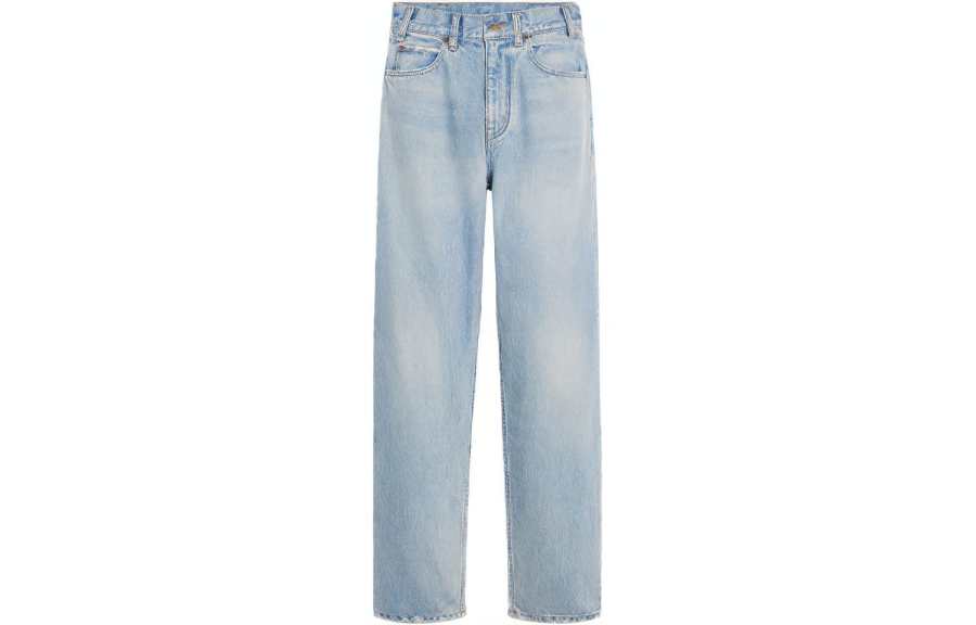 CELINE Jeans Women's Blue Moderate Straight Fit Pants