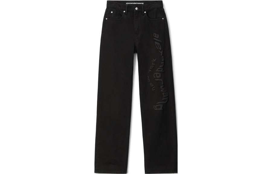 Alexander Wang Jeans Women's Black Moderate Straight Fit Pants