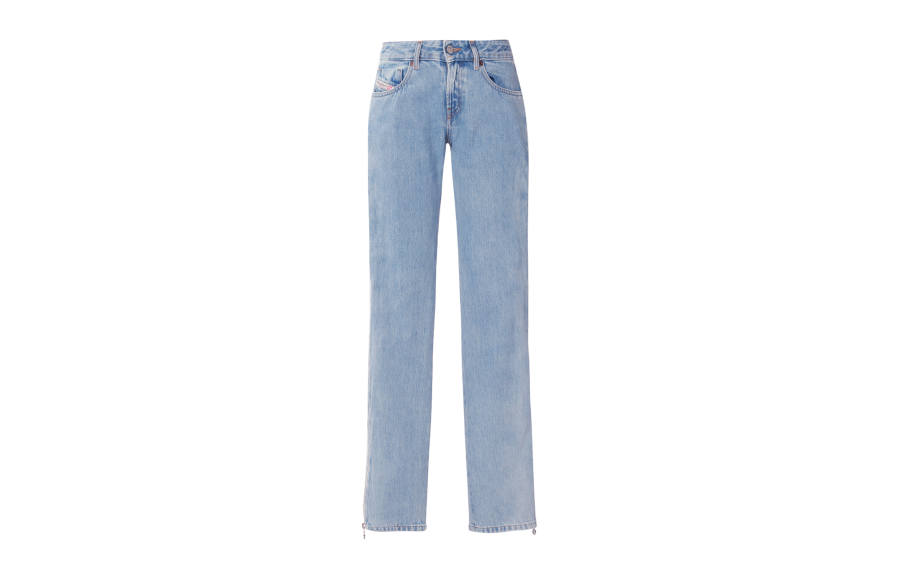 DIESEL Jeans Women's Blue Moderate Straight Fit Pants