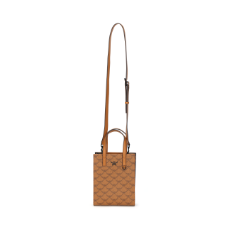 MCM Aren Artificial Leather Shoulder Bag, Crossbody Bag, Handbag Mini Women's Cognac