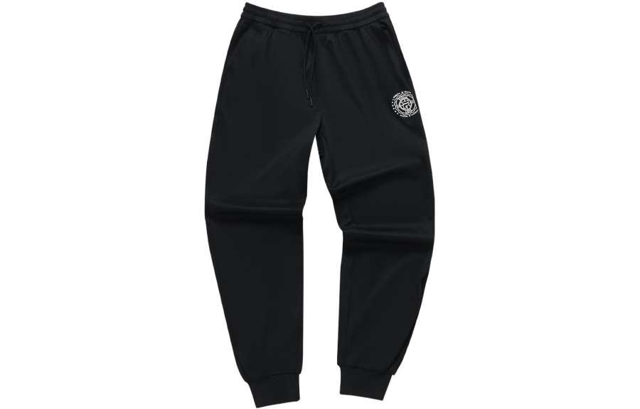 FILA FUSION Knitted Sweatpants Women's Pitch Black Moderate Cuffed Pants