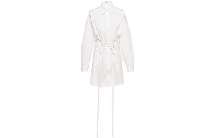 PRADA Prada lace-up shirt dress