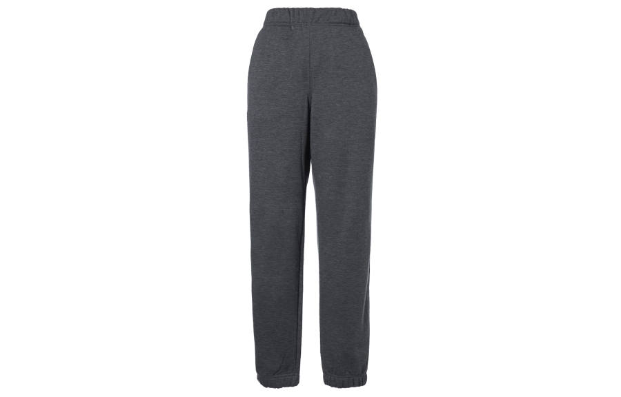 UNIQLO Solid Color Thermal Fleece Lined Straight Fit Knitted Sweatpants Unisex Dark Gray