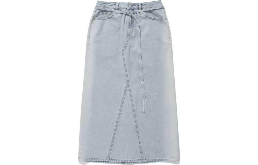 COVERNAT SS24 Denim Long Skirt Women's Light Blue