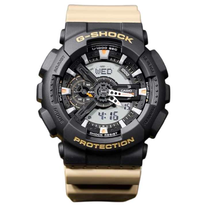 CASIO CASIO Men Liquid Crystal/Analog Dual Display Series Black Watch GA-110TU-1A5PR