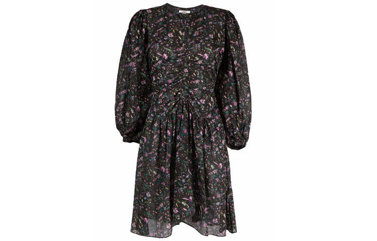 ISABEL MARANT Long Sleeved Dresses Women's Black Crew Neck
