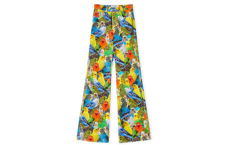 LOEWE Jeans Women's Multicolor Moderate Wide Leg Pants