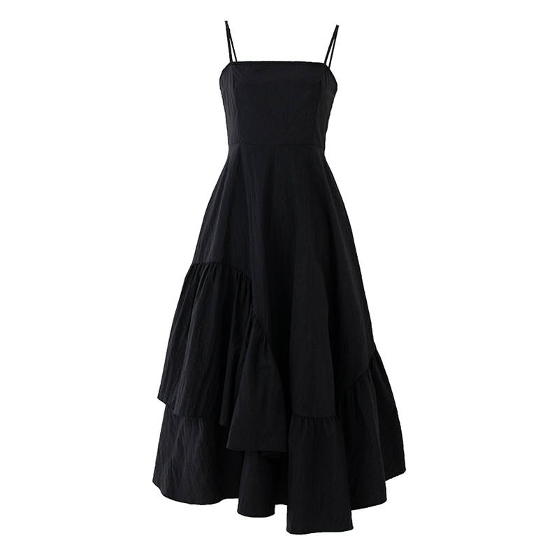 SOON FLOWER Slip Dress Women's Black