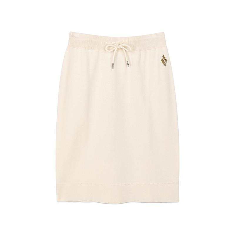 Skechers Knit Long Skirt Women's Egg White Color