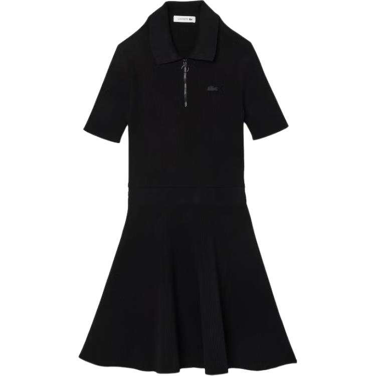 LACOSTE Short Sleeved Dress Women's Black