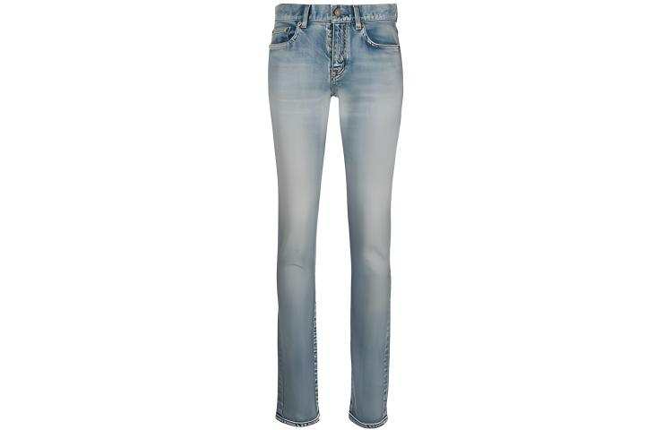 SAINT LAURENT Jeans Women's Blue Moderate Slim Fit Pants