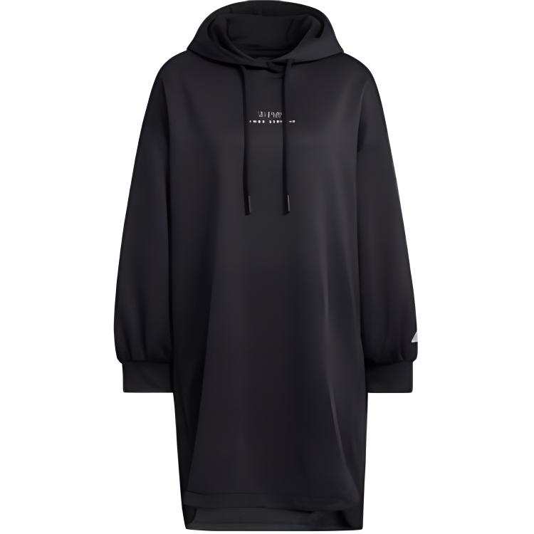 Adidas Adidas Long Sleeved Dresses Women's Black Hooded Moderate Mid Length
