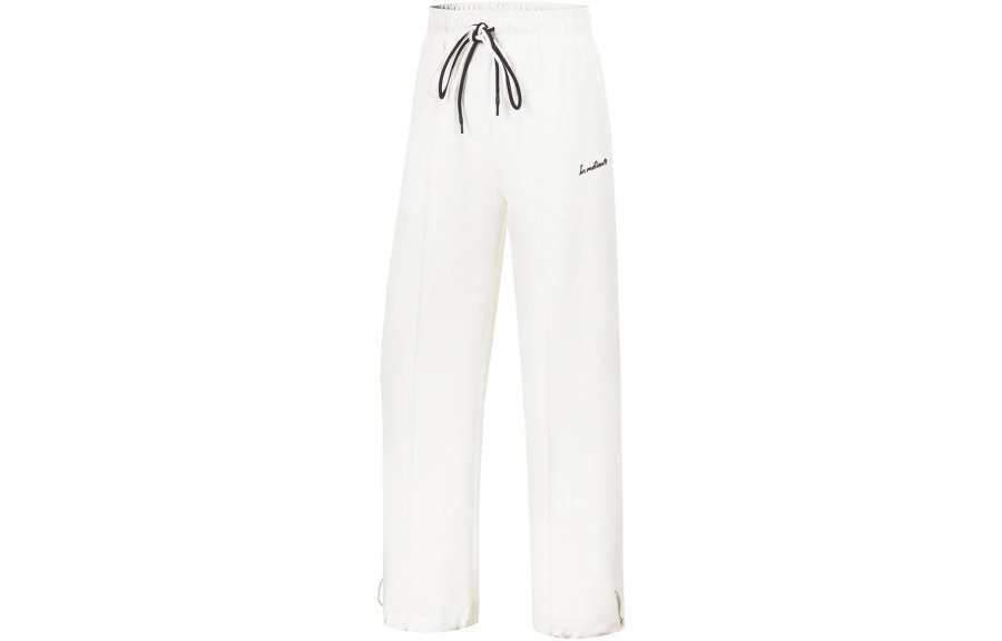 Li-Ning Li Ning Fitness Series Knitted Sweatpants Women's Ivory Moderate Cuffed Pants