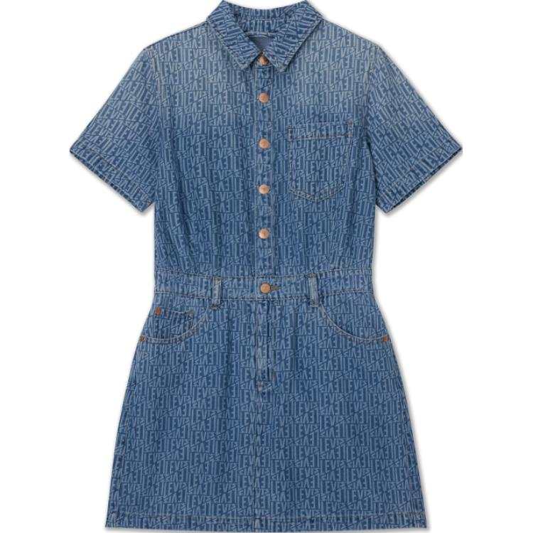 Levis Short Sleeved Dress Women's Dark Blue
