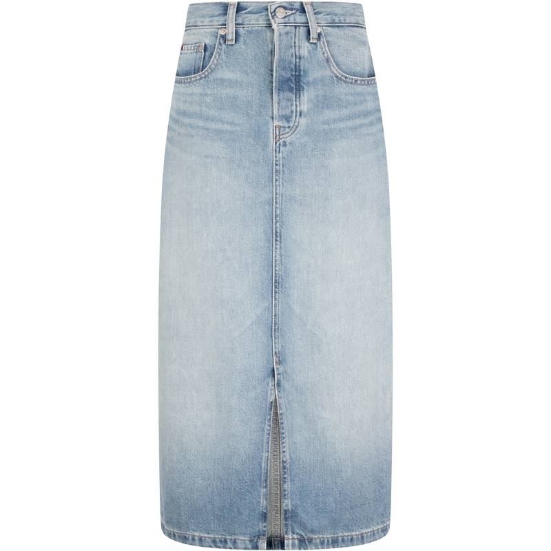 Tommy Hilfiger Denim Long Skirt Women's Denim Blue