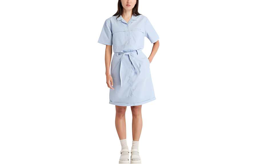 Timberland Short Sleeved Dress Women's Blue Purple Gray