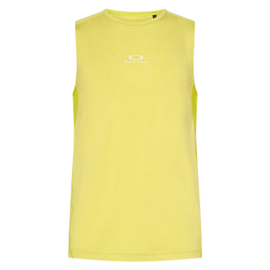 Oakley T Shirts Men's Yellow Crew Neck Moderate Straight Fit