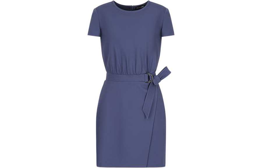 EMPORIO ARMANI Short Sleeved Dress Women's Blue
